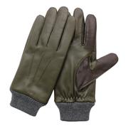 OB10249M8 MEN レザーグローブ タッチパネル対応 カーキ