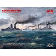 ICM S021 1/700 ドイツ海軍 大洋艦隊『カイザーの鉄拳』戦艦4隻セット [組立式プラスチックモデル]