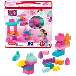 DCH62 メガブロック 1才からのメガブロック たっぷり80個 ブロックパック ピンク [ブロック玩具]