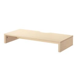 モニター台 卓上モニタスタンド 机上台 幅59.5cm/奥行28cm/高さ9.2cm 耐荷重10Kg 目隠しパネル 木製天板 木目 MR-LC103M