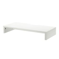 モニター台 卓上モニタスタンド 机上台 幅59.5cm/奥行28cm/高さ9.2cm 耐荷重10Kg 目隠しパネル 木製天板 ホワイト MR-LC103W