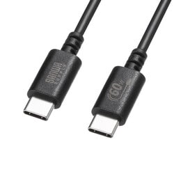 USB Type-Cケーブル 1m USB PD60W CtoC USB2.0 充電 データ転送 USB-IF認証品 ブラック KU-CCP6010BK