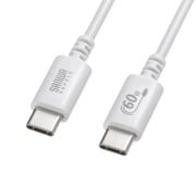 USB Type-Cケーブル 1.5m USB PD60W CtoC USB2.0 充電 データ転送 USB-IF認証品 ホワイト KU-CCP6015W