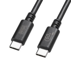 USB Type-Cケーブル 3m USB PD60W CtoC USB2.0 充電 データ転送 USB-IF認証品 ブラック KU-CCP6030BK