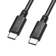 USB Type-Cケーブル 3m USB PD60W CtoC USB2.0 充電 データ転送 USB-IF認証品 ブラック KU-CCP6030BK