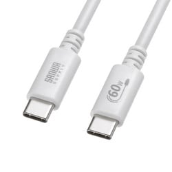 USB Type-Cケーブル 3m USB PD60W CtoC USB2.0 充電 データ転送 USB-IF認証品 ホワイト KU-CCP6030W