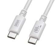 USB Type-Cケーブル 3m USB PD60W CtoC USB2.0 充電 データ転送 USB-IF認証品 ホワイト KU-CCP6030W
