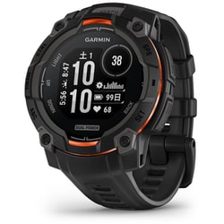 Instinct 3 Dual Power （インスティンクト スリー デュアル パワー）45mm Black （ブラック）シリコンバンド Suica対応 タフネスGPSスマートウォッチ 010-02934-30