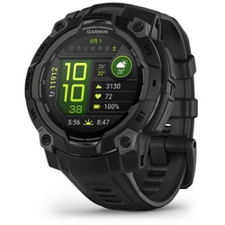Instinct 3 AMOLED （インスティンクト スリー アモレッド）45mm Black （ブラック）シリコンバンド Suica対応 タフネスGPSスマートウォッチ 010-02936-30