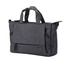 BM-OFHB01BK [ミニトートバッグ 手提げ 肩掛け 2WAY トートバッグ 小さめ 5.5L ファスナー付き 撥水加工 8.4インチタブレット収納 ミニトート 手提げバッグ off toco ブラック]