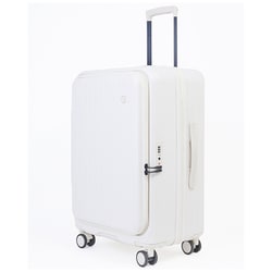 スーツケース ハードタイプ 旅行日数目安：6～7泊 70L/拡張時80L TSAロック搭載 ミルキーホワイト TIERRAL TOMARU 2.0 M MILKY WHITE
