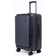スーツケース ハードタイプ 旅行日数目安:4~5泊 53L/拡張時61L TSAロック搭載 ブラック TIERRAL TOMARU 2.0 S+ BLACK