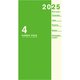 限定 2025年4月始まり Handy pick（ハンディピック） 1週間＋横罫 薄型 手帳（スモール）サイズ グリーン E1182