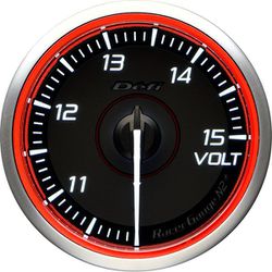 日本精機 Defi（デフィ） メーター Racer Gauge N2 Plus 60φ 電圧計 レッド DF19802