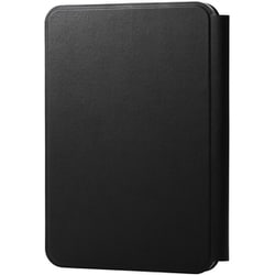 iPad mini A17 Pro/第6世代 8.3インチ用 ケース ソフトレザー カバー 手帳型 スリープ対応 マグネット フラップ フリーアングル スタンド機能 ブラック TB-A24SWVH2BK