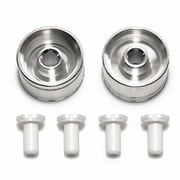 95680 ミニ四駆特別企画（パーツ） HG小径ナロータイヤ（24mm）用 アルミホイール（リバーシブル2本） [ミニ四駆用パーツ]