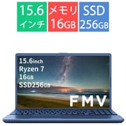 ノートパソコン/FMV AHシリーズ/15.6型/Ryzen7 5700U/メモリ 16GB/SSD 256GB/Windows 11 Home/Microsoft 365 Basic+Office Home & Business 2024/メタリックブルー FMVA480JLA