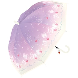 子供用傘 55cm ジャンプ式 クリームソーダビニール グレープ 335-001