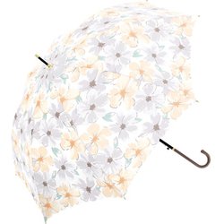 長傘 60cm ジャンプ式 エアリーフラワー グレージュ 715-068