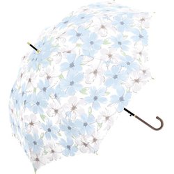 長傘 60cm ジャンプ式 エアリーフラワー サックス 715-068