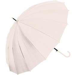 長傘 55cm ジャンプ式 16K無地 ベージュ 735-031