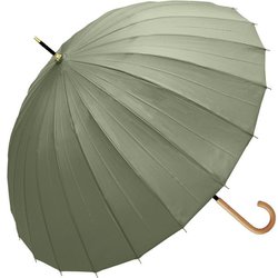 長傘 58cm 手開き式 24K無地 カーキ 735-037
