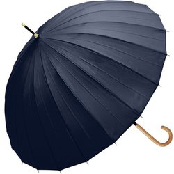 長傘 58cm 手開き式 24K無地 ネイビー 735-037