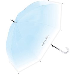 長傘 58cm ジャンプ式 パウダリービニール サックス 115-035
