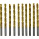 TiNコート ストレートドリル 1.5mm 10本パック 57351