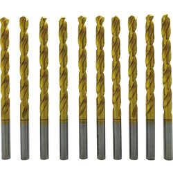 TiNコート ストレートドリル 4.8mm 10本パック 57359