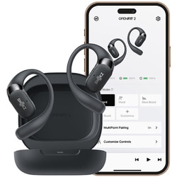 Shokz Wireless Earphones OpenFit 2 Open Ear Bluetooth Black