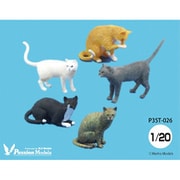 P35T-026 1/20 猫好きが認めるネコ 5種セット [組立式プラスチックモデル]