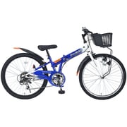 My Pallas(マイパラス) 折りたたみジュニアMTB 24インチ シマノ製6段変速 泥除け ダイナモライト リング錠付き ブルー MJ824F