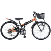 My Pallas（マイパラス） 折りたたみジュニアMTB 24インチ シマノ製6段変速 泥除け ダイナモライト リング錠付き ブラック MJ824F