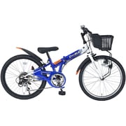 My Pallas（マイパラス） 折りたたみジュニアMTB 22インチ シマノ製6段変速 泥除け ダイナモライト リング錠付き ブルー MJ822F