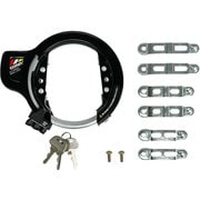 GR750HL ヘルメットロック大型シリンダー式リング錠 BK 68278