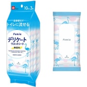 C01299 [女性用 デリケート ウェットシート Femia 10枚入ミニ×3個 （無香料） トイレに流せる 日本製]