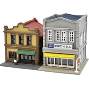 335436 Nスケール 塗装済みストラクチャー 建コレ188 珈琲店・自転車屋 [鉄道模型用品]