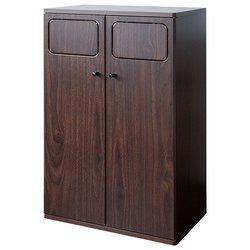 木製ダブルダストボックス W50×D30×H80cm DB-802RBR