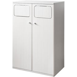 木製ダブルダストボックス W50×D30×H80cm DB-802RWH