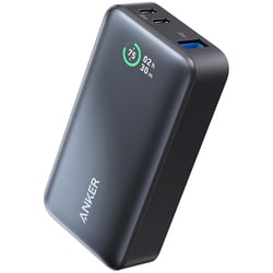 Anker Power Bank 10000mAh 30W コンパクトモバイルバッテリー ディスプレイ機能搭載 ブラック A1256012