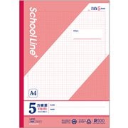 学習ノート スクールラインプラス A4方眼罫5mm(ピンク) LAP5P