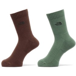 TNF ロゴ 2P クルー ユニセックス ソックス （DD） Sサイズ（23-25cm） NN82310