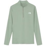 ロングスリーブフラッシュドライスリーディージップアップ レディース カットソー アイスバーググリーン(IG) Mサイズ NTW12201