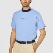 FJ-S25-S03 34672-M [ゴルフシャツ メンズ バイカラー半袖モックネックシャツ Mサイズ ブルージェイ]
