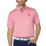 FJ-S25-S17 34537-XL [ゴルフシャツ メンズ ヘザープリント半袖ボタンダウンシャツ XLサイズ ピンクレモネード]