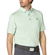 FJ-S25-S17 34539-XL [ゴルフシャツ メンズ ヘザープリント半袖ボタンダウンシャツ XLサイズ ピスタチオ]
