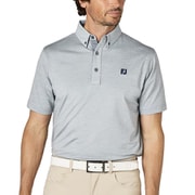 FJ-S25-S17 34540-XL [ゴルフシャツ メンズ ヘザープリント半袖ボタンダウンシャツ XLサイズ グレー]