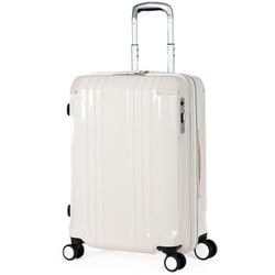 スーツケース デカかるEdge 拡張タイプ 旅行日数目安：5～7泊 52L/拡張時60L 前輪ストッパー TSAロック搭載 ALI-089-22W バニラ