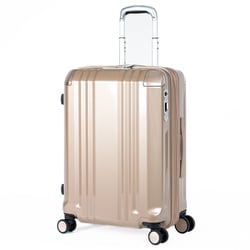 スーツケース デカかるEdge 拡張タイプ 旅行日数目安：5～7泊 52L/拡張時60L 前輪ストッパー TSAロック搭載 ALI-089-22W シャンパンGD